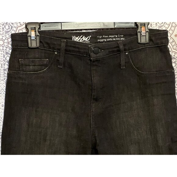 Mossimo Denim High Rise Jegging Crop Size 6 Power Stretch Black - Picture 3 of 9